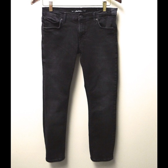 ZARA Relax Fit Low Black Jeans Size 6 L30