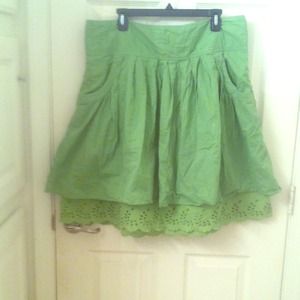 Green ballerina skater skirt