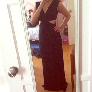 Black Cut Out Maxi Dress