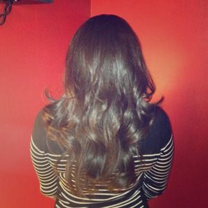 Curly front lace wig