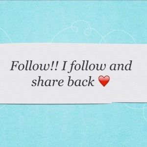 Follow me/. IM ALWAYS IN someone's  CLOSET