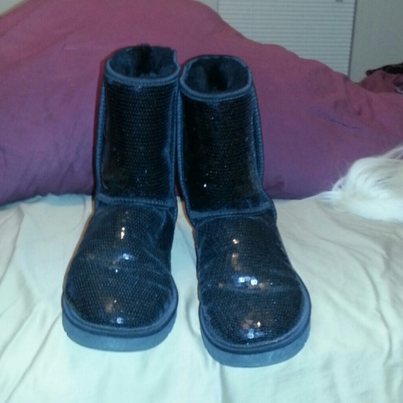 Black sequin uggs.priced to sell