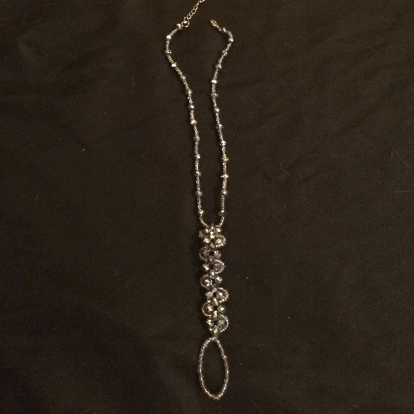 Beaded anklet toe ring with rhinestones