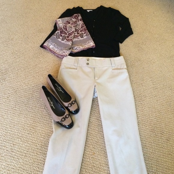 Banana Republic Flat Front stretch cropped pant.