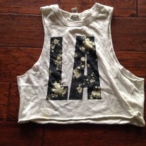 Floral LA crop top.