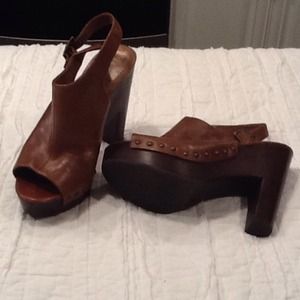 Dark tan shoes