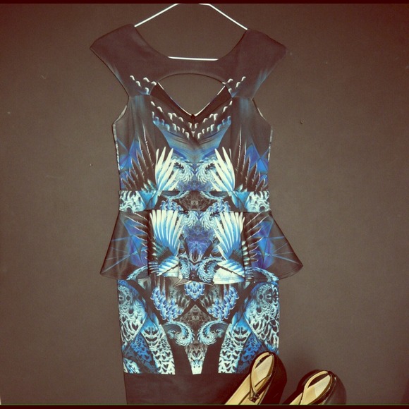 Dark Ocean peplum dress.