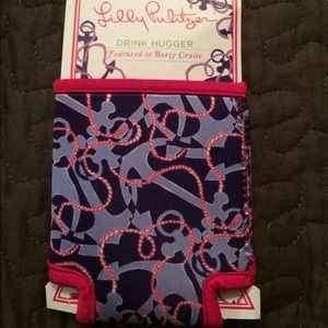 Lilly Pilitzer coozie in the print Booze Cruise
