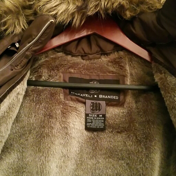 Makaveli branded brown womens hooded jacket - Picture 3 of 4