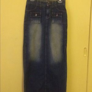 Long Jean Skirt