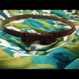 Brown leather belt and bra