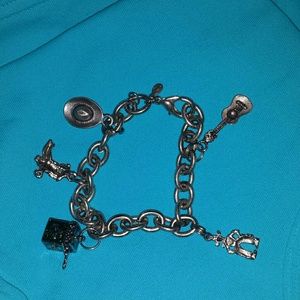 Cookie Lee silver tone charm bracelet