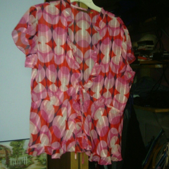 Sheer pink blouse
