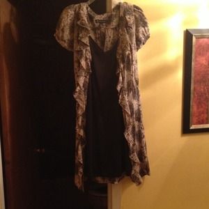 INC snake skin print dress- 100% silk!