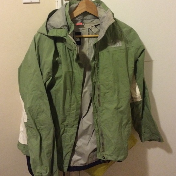 Light green north face outer layer