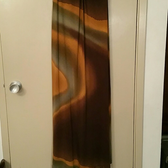 Brown long halter ladies dress with jewels. - Picture 2 of 4