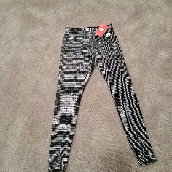 Nike Black and White Leggings