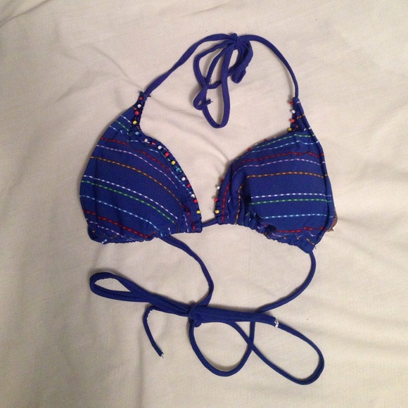 Blue bathing suit top