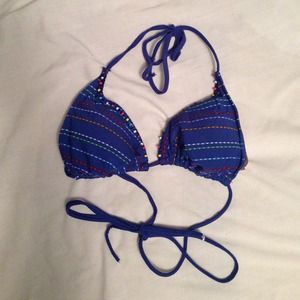 Blue bathing suit top