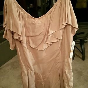 Kaki womens jumper suit with fabric waist belt