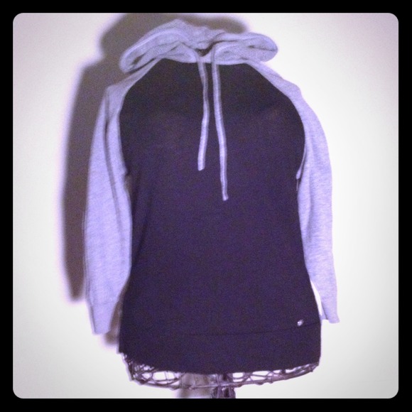 High low hooded sweater