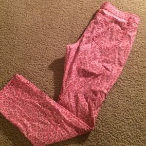 Girls!!!!! Pink Cheetah Print Jeans