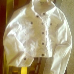 DKNY Kids White Denim Jacket