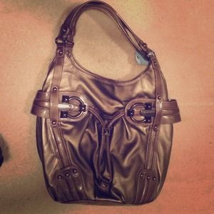 Bronze tote handbag
