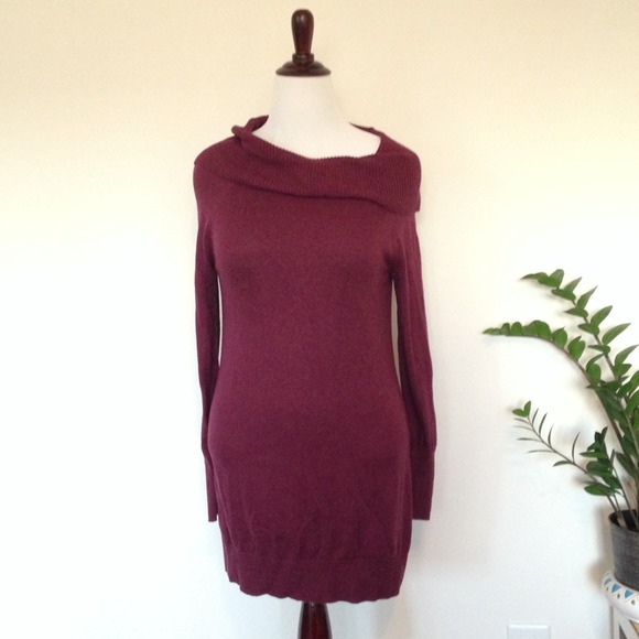Burgundy Sweater Dress