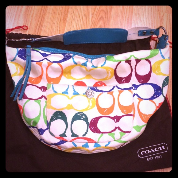 Coach multicolor handbag