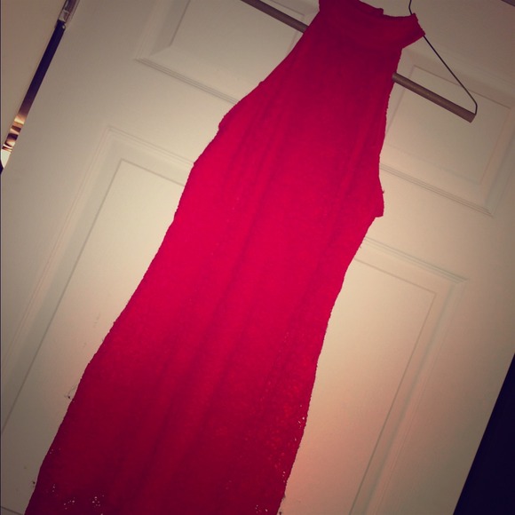 Red cocktail dress