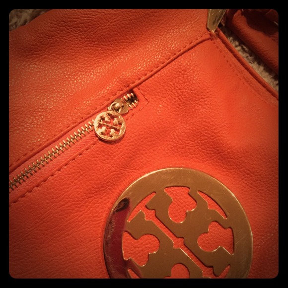 Large Orange Tory Burch Bag
