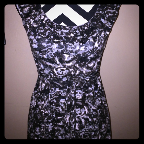 NY&C black, white, and grey dress