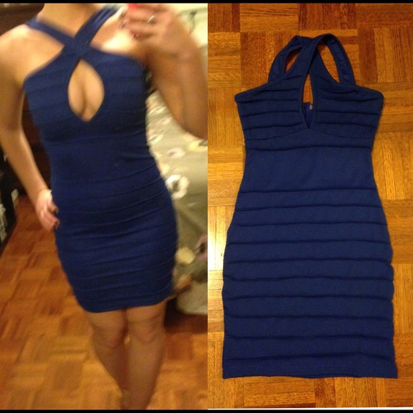 Boutique Dresses & Skirts - Royal blue sexy cut out dress!