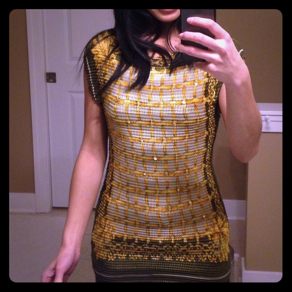Vintage Popcorn Pleated Beaded Eclectic Pattern Tunic Scarf Print