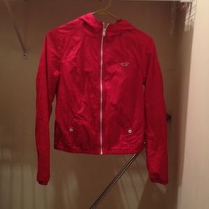Red Hollister Windbreaker Jacket