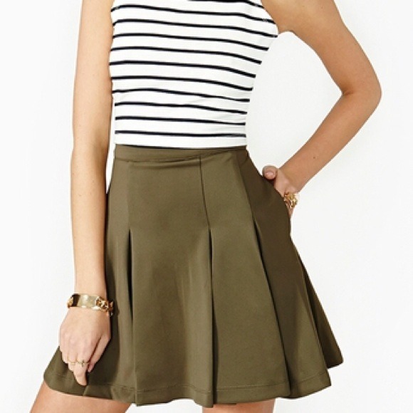 Nasty Gal olive Green skirt