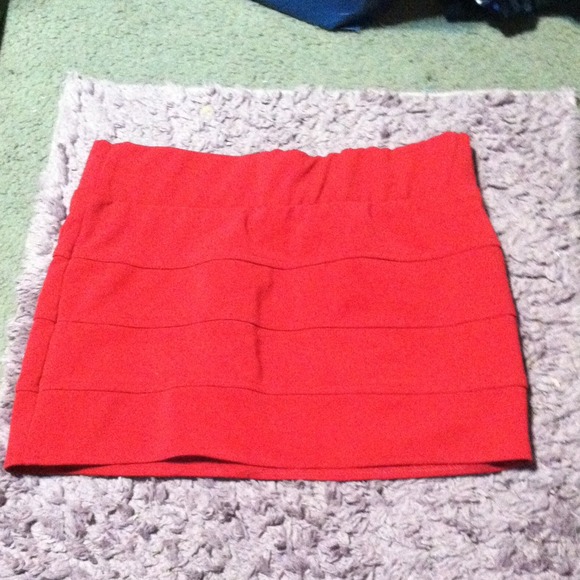 Red party skirt