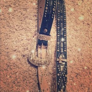 Rhinestone Bling Belt 47" Long