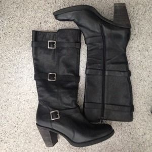 Black Leather Via Spiga Boots