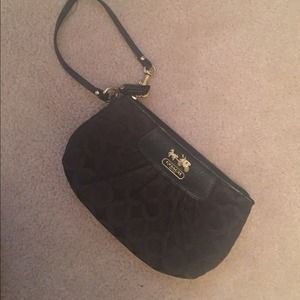 Black Coach Wristlet