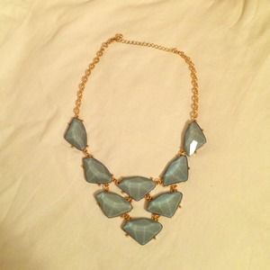 Francesca's blue stone necklace with gold chain