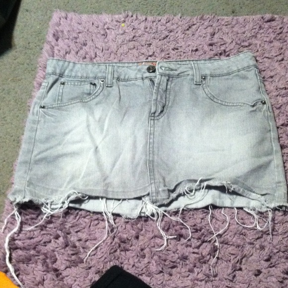 Denim mini skirt