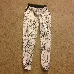 Patterned Silk Pants