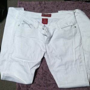 All white jeans