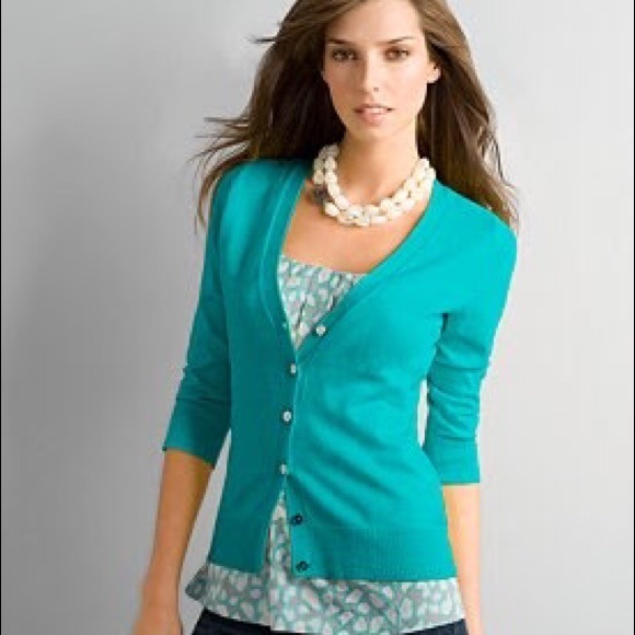 New York &Co teal sweater