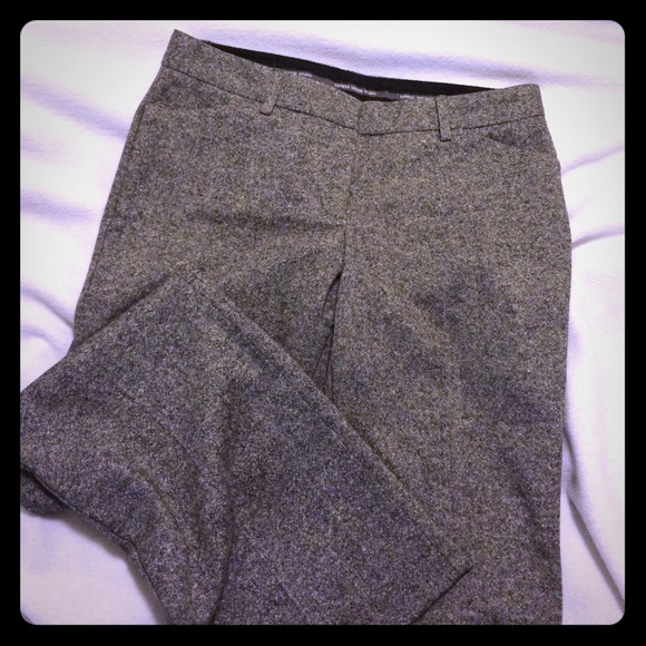 Back and white pattern wool dress pants.