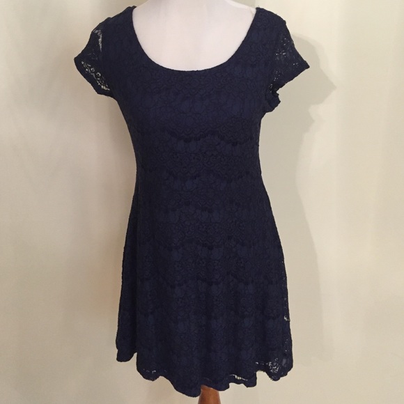 Navy blue lace dress