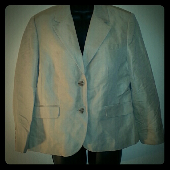 Talbots linen/silk blazer sz.14