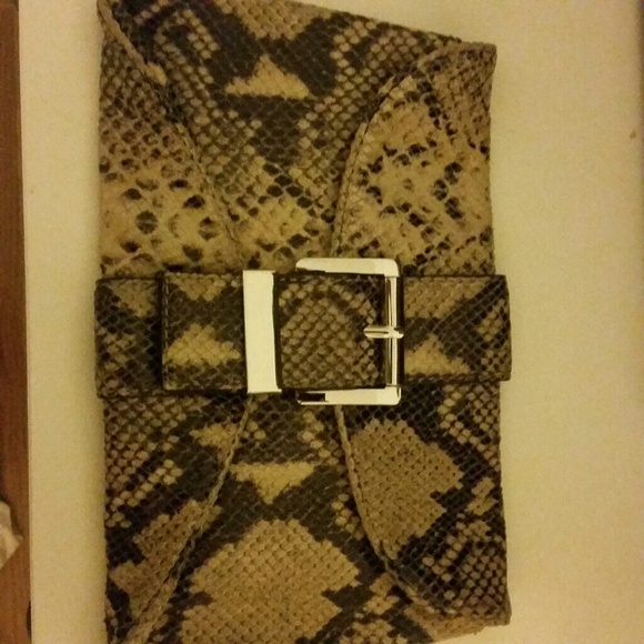 Michael kors python clutch